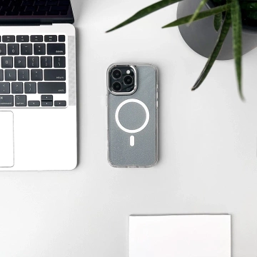 Etui Wozinsky Glitter MagSafe do Samsung Galaxy S24 FE Brokatowe