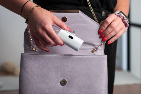 Зовнішній акумулятор FORCELL F-ENERGY Power Plug F5K3 із вбудованим роз'ємом Type-C PD 20 Вт 5000 мАг білого кольору