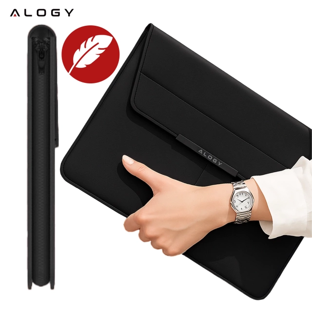 Alogy FlexCase Pro multifunkční skládací brašna na notebook se stojanem a podložkou pod myš pro Macbook 13/14" černá