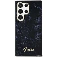 Etui Guess GUHCS23LPCUMAK do Samsung Galaxy S23 Ultra S918 čierne/čierne pevné puzdro Marble