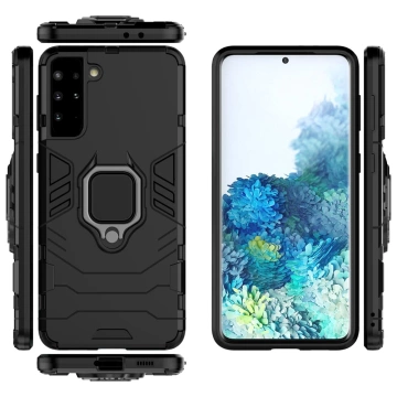 Ring Armor armored hybrid case cover with magnetic holder for Samsung Galaxy S22 (S22 Plus) black