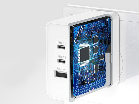 USB nástěnná nabíječka 2x USB-C Rock Gan EU / US USB-C kabel typu C