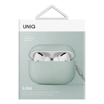 Schutzhülle für UNIQ Kopfhörer Cover Lino AirPods Pro 2 gen Silikon mint/mintgrün