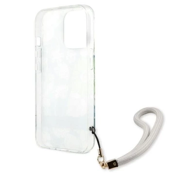 Guess GUHCP13XHFLSN iPhone 13 Pro Max 6,7" zielony/zelené pevné pouzdro Flower Strap