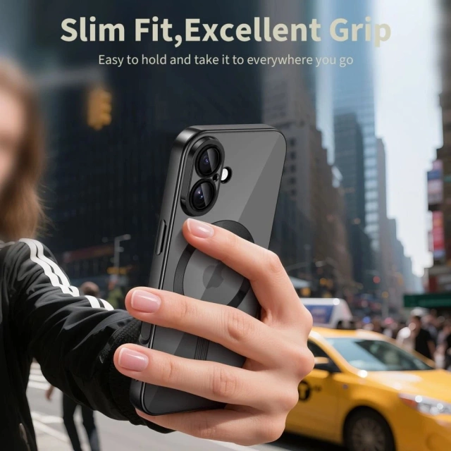 Etui do iPhone 17 Tech-Protect MagFlex MagSafe Przezroczysto-Czarne