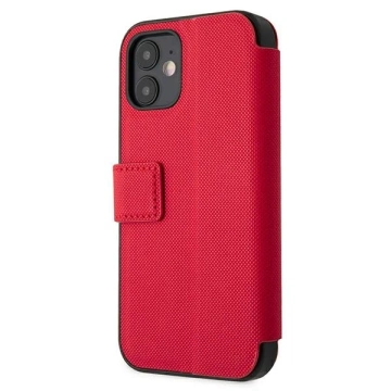 Puzdro na knižkový telefón US Polo Embroidery Collection iPhone 12 mini 5,4" red/ed