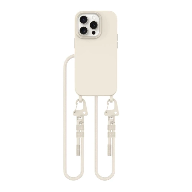 Etui Tech-Protect Magnecklace MagSafe iPhone 14 Pro Latte Smycz