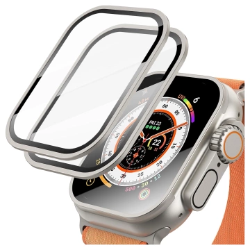 2x rám z tvrdeného skla pre Apple Watch Ultra / Ultra 2 49 mm ochrana obrazovky Alogy Protector 9H Titanum