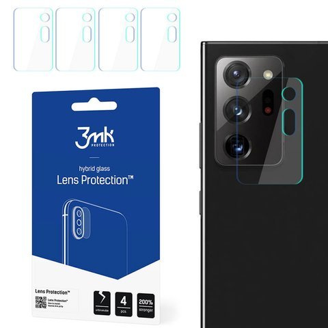 Glass x4 for camera lens 3mk Flexible Glass for Galaxy Note 20 Ultra