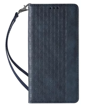 Magnet Strap Case Case for iPhone 13 Pro Max Cover Wallet Mini Lanyard Pendant blue