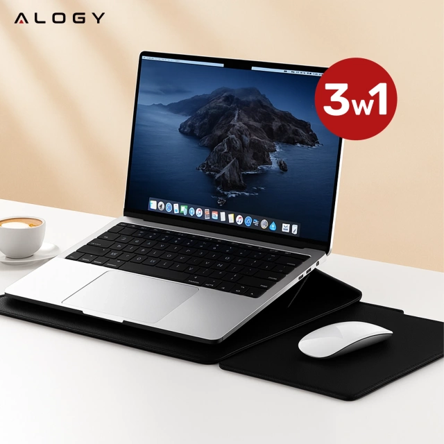 Чохол для ноутбука, MacBook Air Pro 13.3" Alogy Hard Foam Bag Protective Case для ноутбуків 13-14" чорний