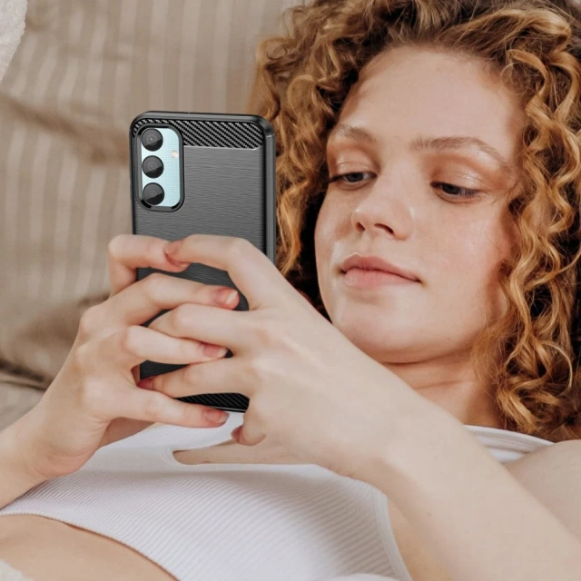 TPUCarbon cover case for Samsung Galaxy M15 5G Black