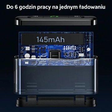 USAMS audio adaptér Bluetooth 5.0 - jack 3,5 mm szary/šedý SJ519JSQ01 (US-SJ519)