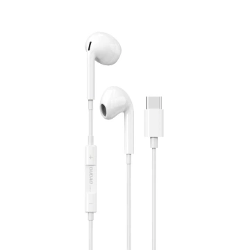 Slúchadlá do uší Dudao s konektorom USB Type-C biele (X14PROT)