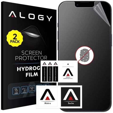2x "MATTE" foil for Apple iPhone 14 Plus Hydrogel Alogy HydroSkin Matte Pro™ for the screen for the "FREE FINGERPRINT" case