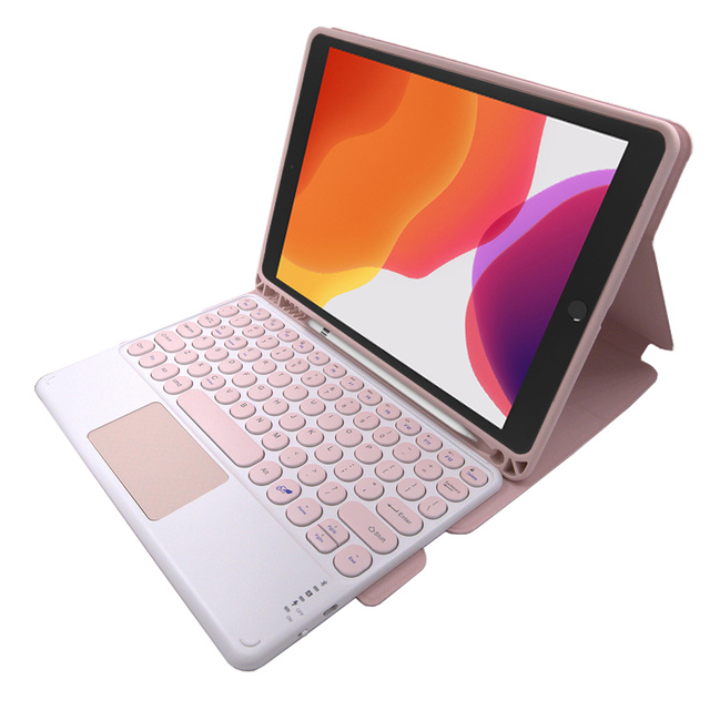 Puzdro na ceruzku Magnetic Alogy Bluetooth Keyboard pre Apple iPad 10.2 2019/2020/2021 7/8 / 9Gen ružové