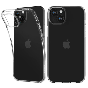 Puzdro na iPhone 15 Plus Spigen Liquid Crystal Case, ochranný kryt na telefón, priehľadný Clear