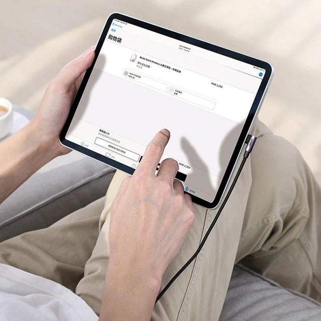 Ugreen Angled Cable USB Type C - USB Type C Power Delivery 60W 20V 3A 1m Black/Grey (US255 50123)