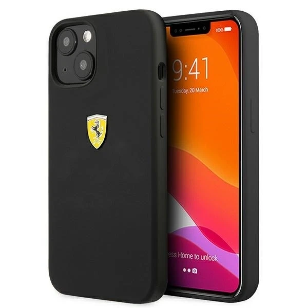 Case for Ferrari iPhone 13 mini 5.4" black/black hardcase Silicone