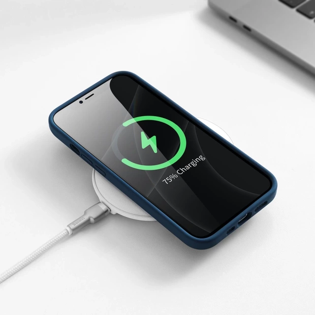 Baseus Liquid Gel Case silikonowe etui pokrowiec do iPhone 13 Pro niebieski (ARYT000703)