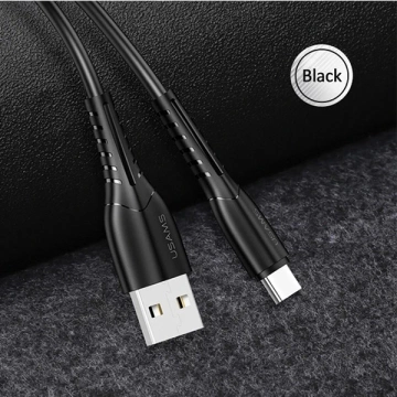 USAMS Kabel U35 microUSB 2A Schnellladung 1m schwarz