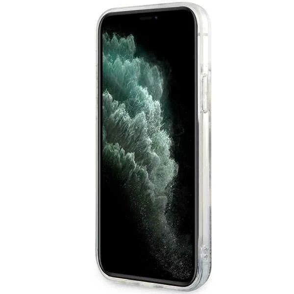 Karl Lagerfeld ochranné puzdro na telefón KLHCP12MLNHCCS pre Apple iPhone 12 /12 Pro 6,1" strieborné/strieborné pevné puzdro Glitter Choupette Head