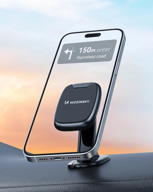 Uchwyt Magnetyczny Wozinsky WUMTD na Deskę Samochodową Czarny