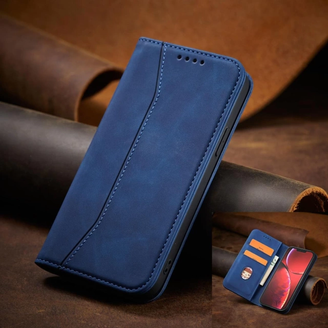 Magnet Fancy Case Case pro iPhone 13 Pro Max Pouch Card Wallet Card Holder Card Holder Blue