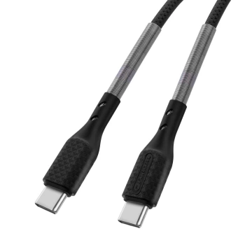 Kabel USB-C 240W Forcell F-Energy QC4.0 PD Carbon 1 m czarny
