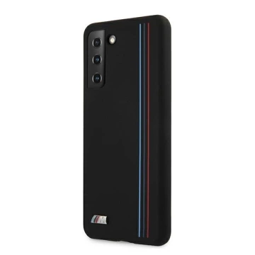 Etui BMW BMHCS21MSIVTBK z kolekce Samsung Galaxy S21 Plus G996 silikonové pruhy M
