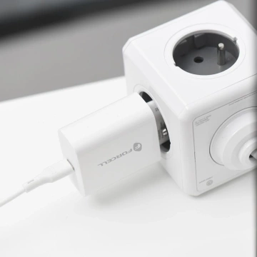 Rýchlonabíjačka Forcell 25W PD QC 4.0 USB-C kábel USB C na USB C biely