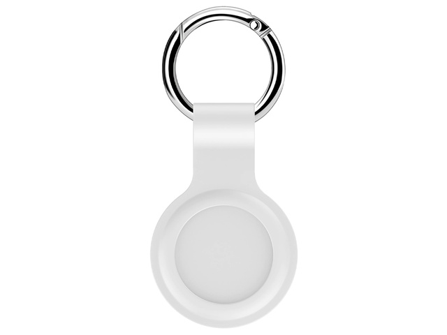 Silikonové pouzdro Alogy klíčenka s karabinou pro Apple AirTag White