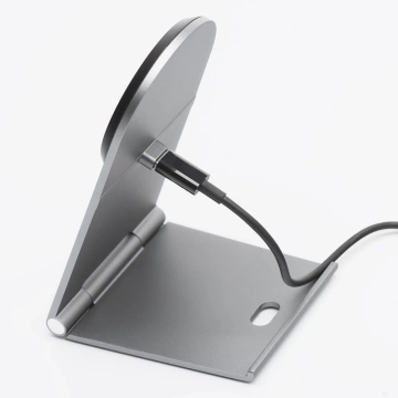 Індуктивний зарядний пристрій Flip Charge Qi2 MagSafe 15W USB-C з алюмінію