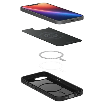 Etui do iPhone 16e Spigen Liquid Air Mag MagSafe Matte Black