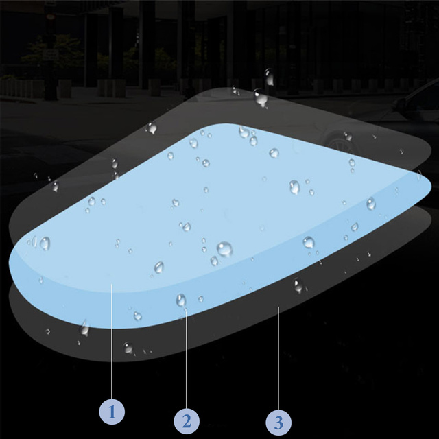 2x Nano Raincover Anti-Fog для бічних дзеркал автомобіля 135x95 мм