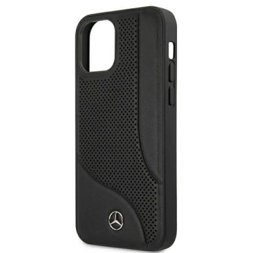 Захисний чохол Mercedes MEHCP12SCDOBK для Apple iPhone 12 Mini 5.4" black/black Hardcase Leather Perforated Area