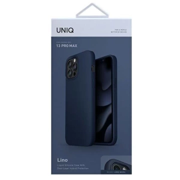 UNIQ pouzdro Lino iPhone 13 Pro Max 6,7" modrá / námořní modrá