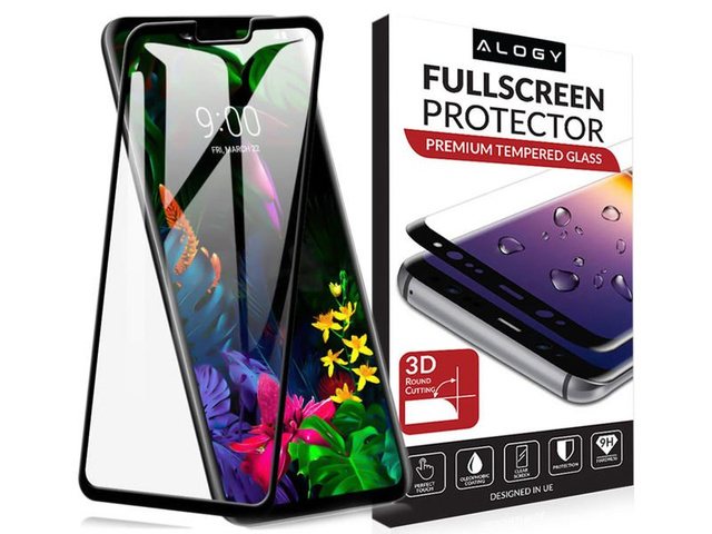 Alogy Full Screen Tempered Glass for LG G8 Black