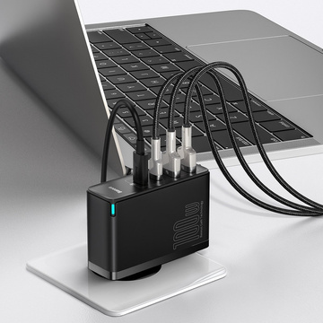 Настінний зарядний пристрій Baseus GaN2 Pro, 2x USB, 2x USB-C, 100 Вт, EU (чорний)