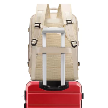 Bange wasserdichter Rucksack für 15,6-Zoll-Laptop, Stadtreisender, 45 x 30 x 16 cm, für Arbeit, Flugzeug, Herren, Damen, mit USB-Anschluss Schwarz