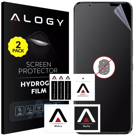 2x Folia "MATOWA" do Asus ROG Phone 6 Hydrożelowa Alogy HydroSkin Matte Pro™ na ekran do etui "BEZ ODCISKU PALCÓW"