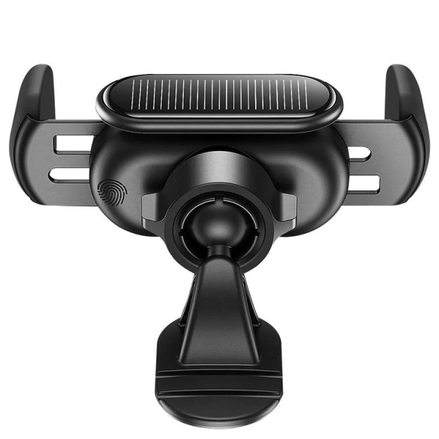 Baseus Steel Cannon Pro electric car holder with solar charger (black)