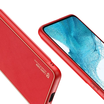 Dux Ducis Yolo elegant case cover made of ecological leather for Samsung Galaxy S22 (S22 Plus) red