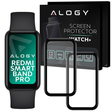 2x Alogy 3D Flexible Glass for Xiaomi Redmi Smart Band Pro Black