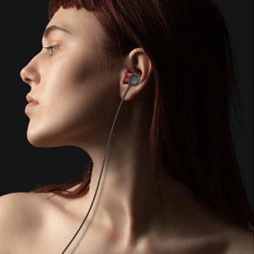 USAMS Headphones EP-46 jack 3,5 мм чорний/чорний 1,2 м HSEP4601