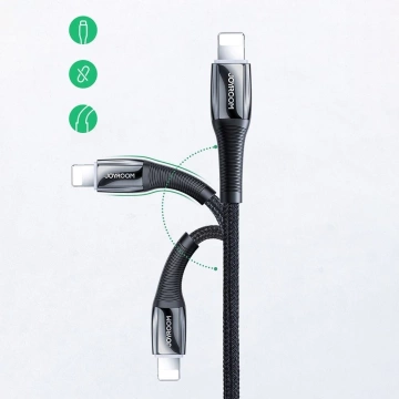 Joyroom Kabel przewód USB Typ C - Lightning Power Delivery 20W 2,4A 1,2m schwarz (S-1224K2 Red)
