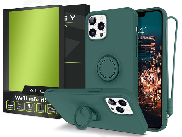 Ring Ultra Slim Alogy Silicone Case for iPhone 12/ 12 Pro 6.1 Green
