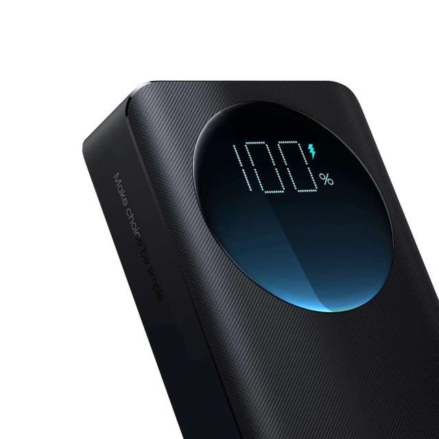 Powerbanka Joyroom JR-PBF02 20000mAh 30W PD svietidlo USB-C / USB-A - čierna