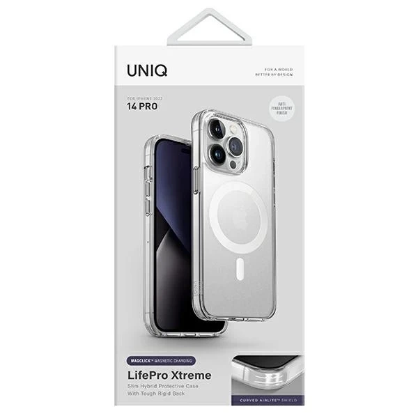 UNIQ LifePro Xtreme case for iPhone 14 Pro 6.1" Magclick Charging transparent/frost clear