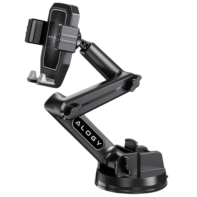 Car Phone Holder 7.2" for Truck Bus Lorry Excavator Car Long 43cm for Windshield Cockpit Alogy Black